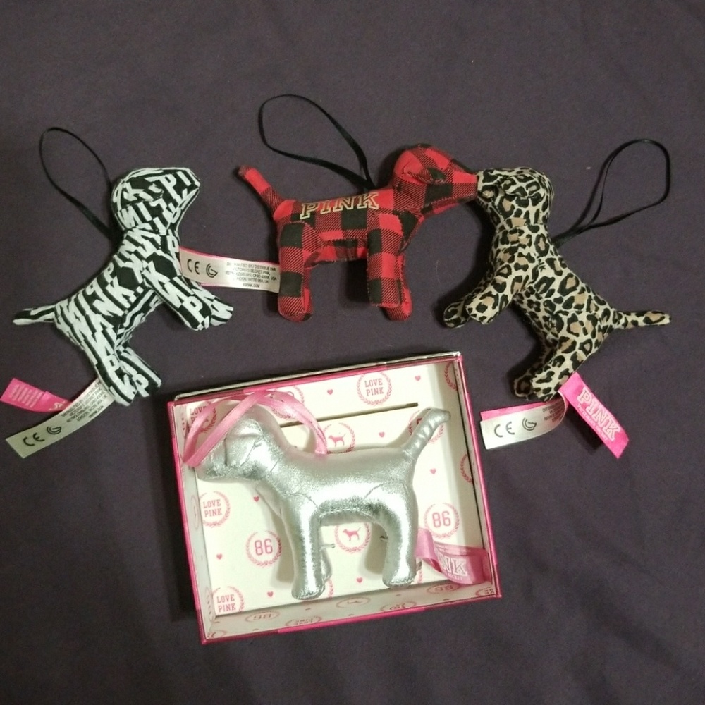 VS Pink ornament dogs